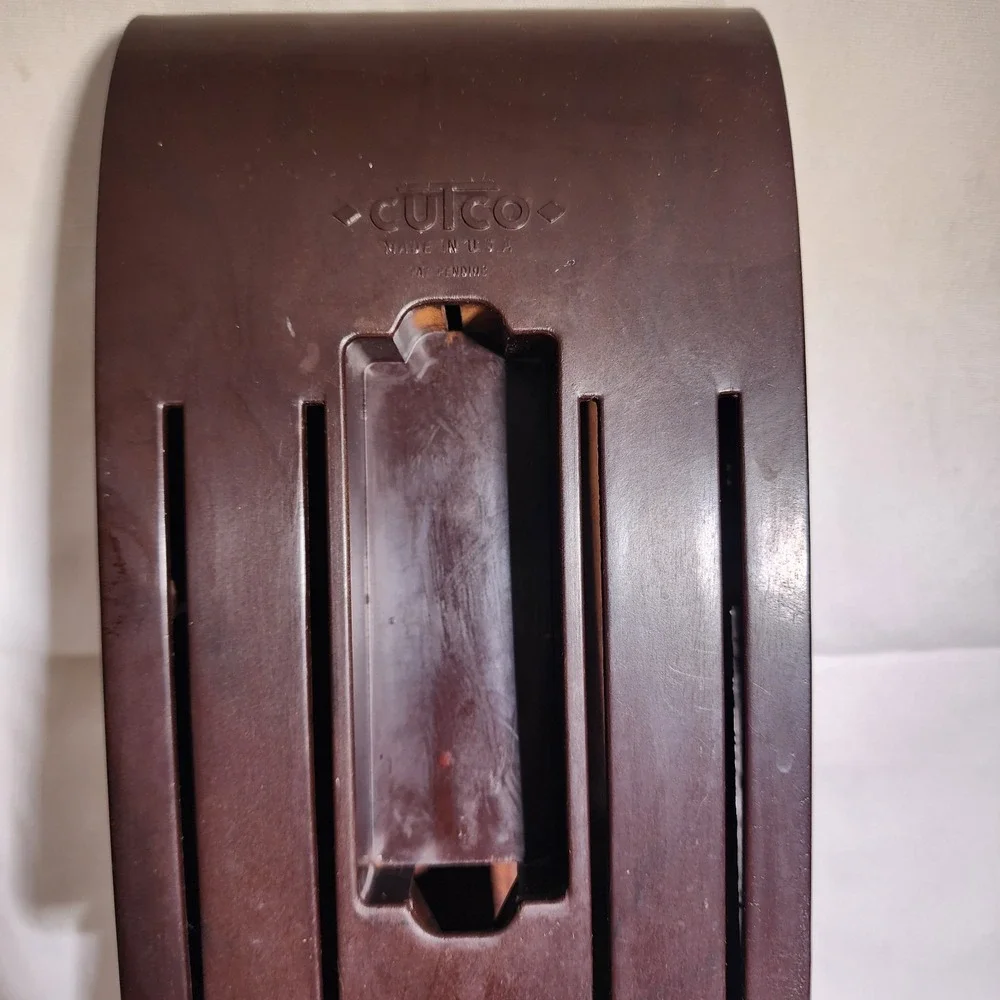 Vtg Cutco Brown Bakelite 6-Slot Knife Holder‎ Storage Wall-Mount/Drawer Rack